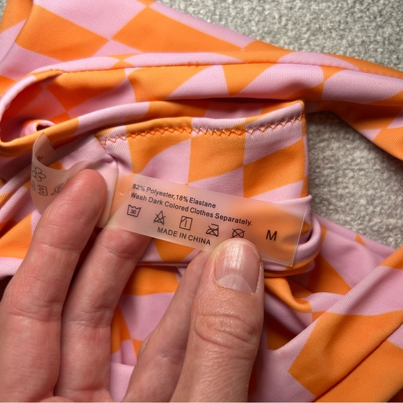 Aurelle Bikini Bottom Pink and Orange Size Medium - Picture 6 of 7